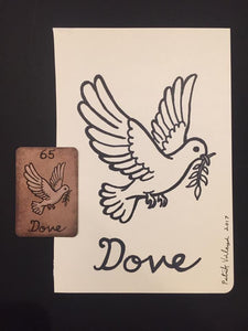 "The Dove" Mildred Payne Oracle Original Ink Drawing