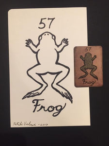 "The Frog" Mildred Payne Oracle Original Ink Drawing