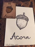 "The Acorn" Mildred Payne Oracle Original Ink Drawing