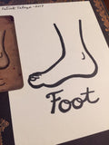 "The Foot" Mildred Payne Oracle Original Ink Drawing