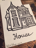 "The House" Mildred Payne Oracle Original Ink Drawing