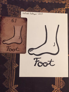"The Foot" Mildred Payne Oracle Original Ink Drawing