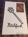 "The Pitchfork" Mildred Payne Oracle Original Ink Drawing