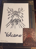 "The Volcano" Mildred Payne Oracle Original Ink Drawing