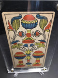 "3 of Cups”- Historical Antique Hand Painted Tarot Card 1890s
