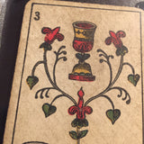 “Three of Cups”-Authentic Antique Tarot Card 1930