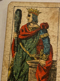 “King of Wands”-Authentic Antique Tarot Card 1920.  G. Cassini  Brescia