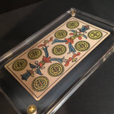 “Nine of Coins”-Original Antique Hand Painted Card 1890s