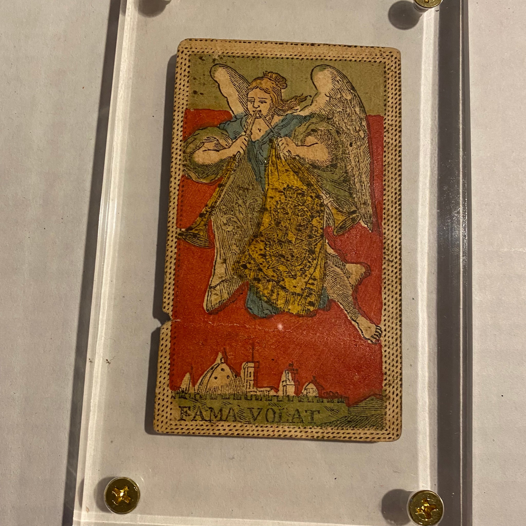 The Trumpet -Historical Minchiate Tarot Card c.1850 – Deviant Moon Inc