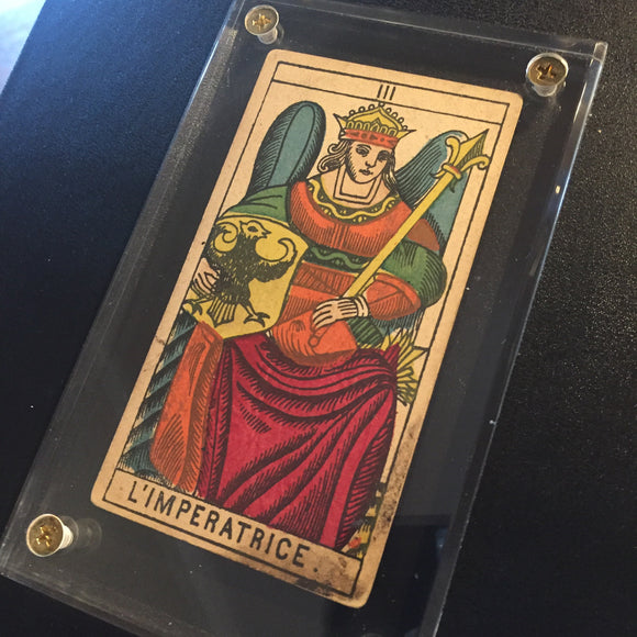 “The Empress”- Historical Antique Hand Painted Tarot Card 1890s