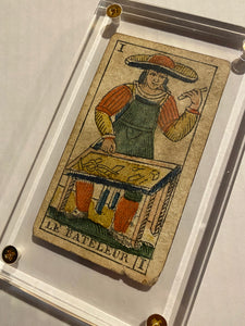 “The Magician”-Historical Antique Hand Painted Tarot Card 1850