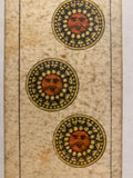 “3 of Coins”-Authentic Antique Tarot Card 1920.  G. Cassini  Brescia