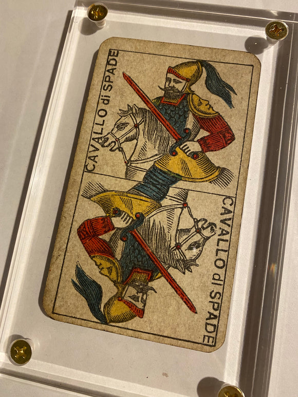 “Knight of Swords”-Authentic Antique Tarot Card 1930
