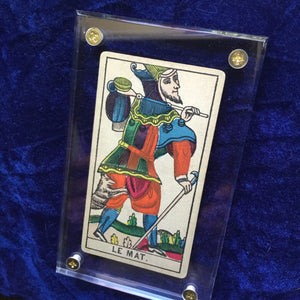“The Fool”-Historical Antique Hand Painted Tarot Card 1890s