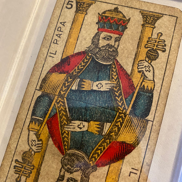 “The Pope”-Authentic Antique Tarot Card 1930