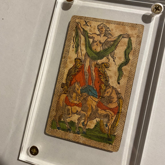 The Chariot-Historical Minchiate Tarot Card c.1850