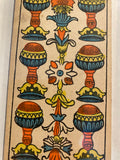 “6 of Cups”- Historical Antique Hand Painted Tarot Card 1890s