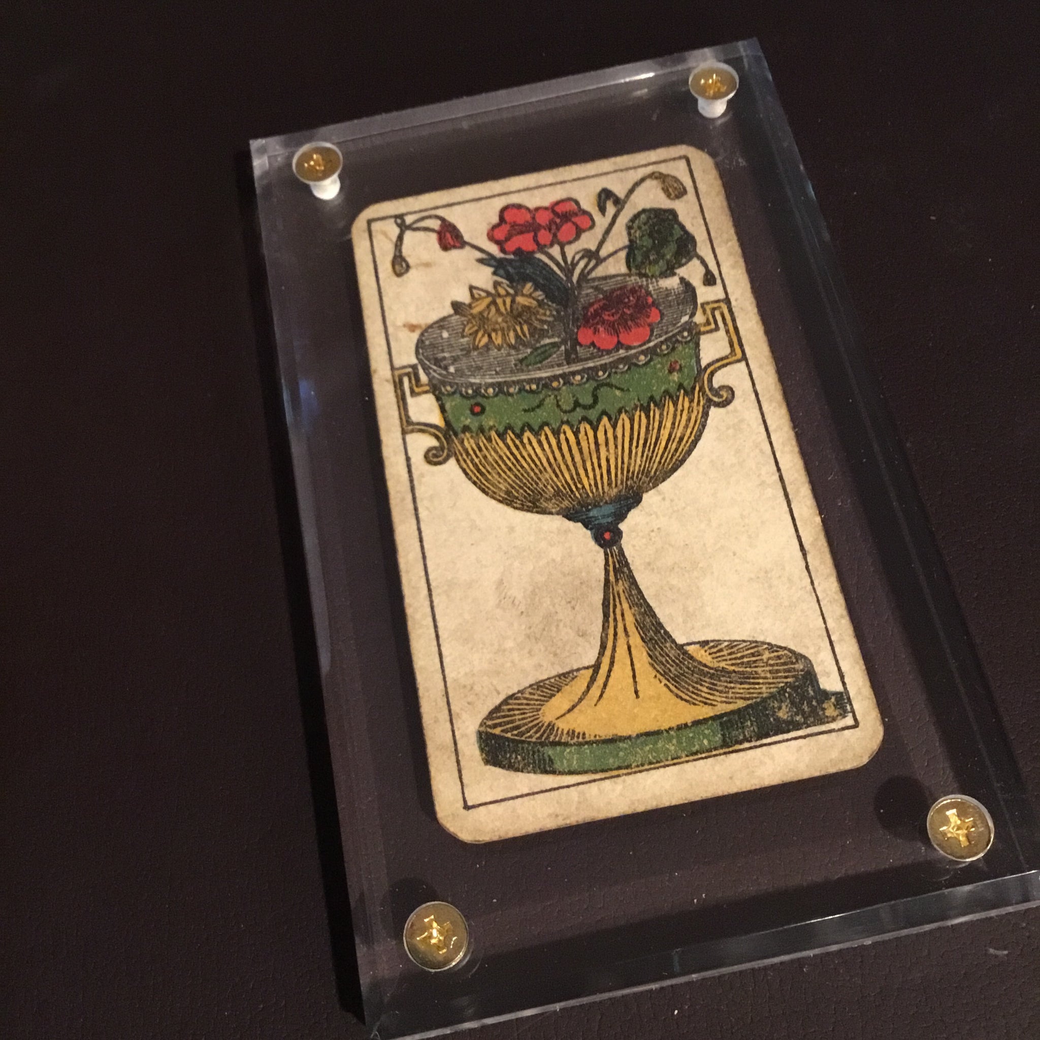 Ace of Cups”-Authentic Antique Tarot Card 1930 – Deviant Moon Inc