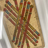 9 of Batons-Historical Minchiate Tarot Card c.1850