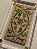 “2 of Swords”- Historical Antique Hand Painted Tarot Card 1890s