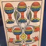 ‘8 of Cups”-Historical Antique Hand Painted Tarot Card 1890s