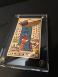 “The Tower”-Historical Antique Hand Painted Tarot Card 1890s
