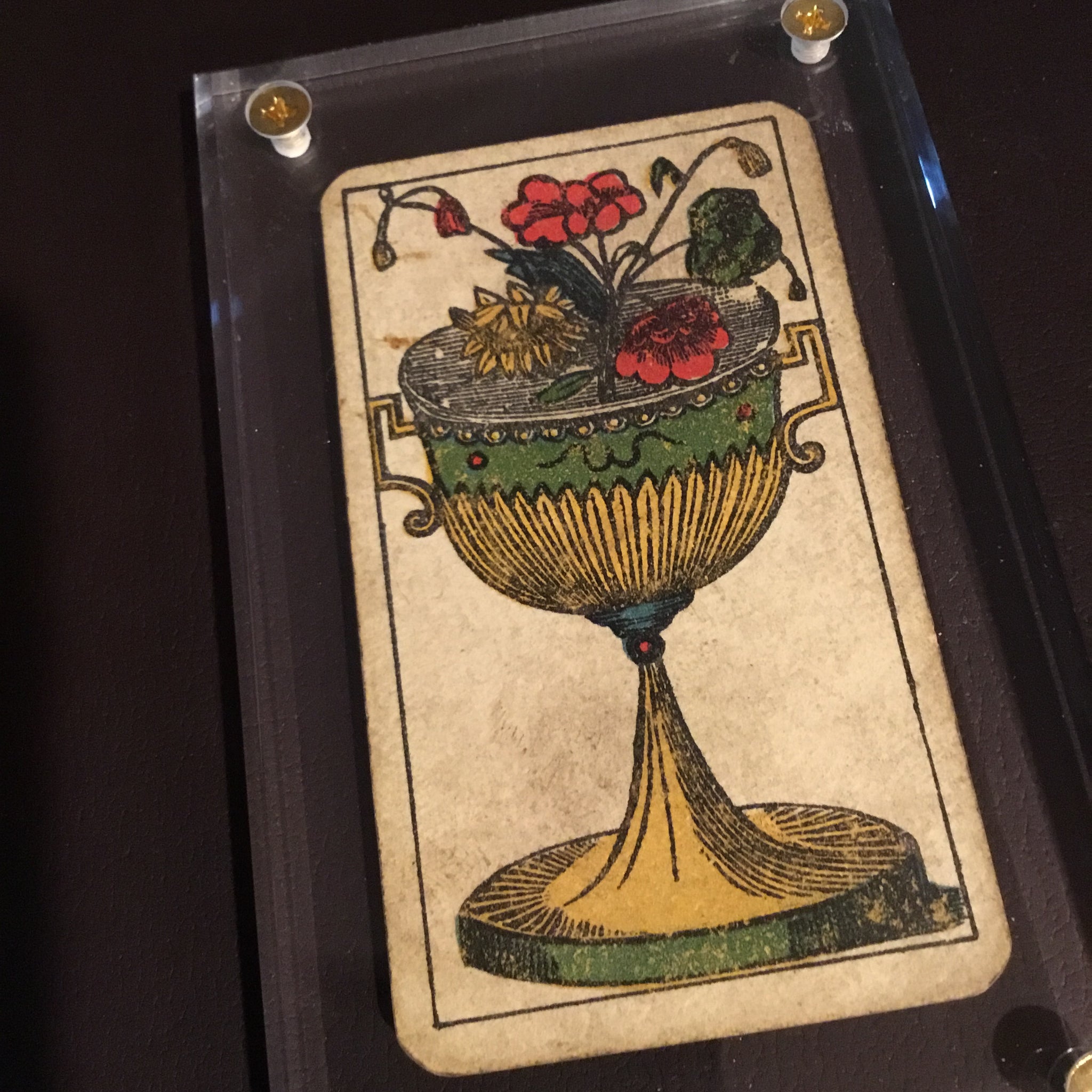 Ace of Cups”-Authentic Antique Tarot Card 1930 – Deviant Moon Inc