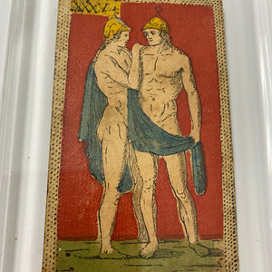 “Gemini” -Historical Minchiate Tarot Card c.1850