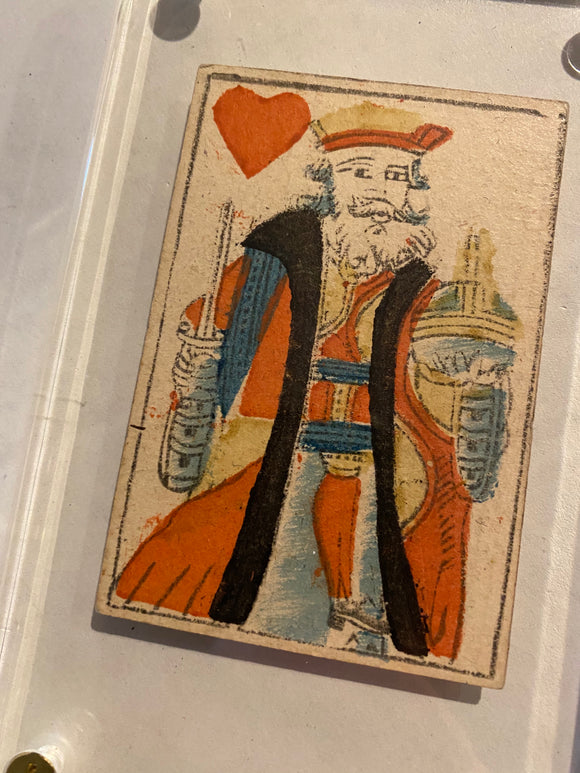 King of Hearts -Authentic 18th Century Playing Card