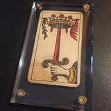 “Ace of Swords”-Authentic Antique Tarot Card 1930