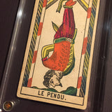 “The Hanged Man”-Historical Antique Hand Painted Tarot Card 1890s