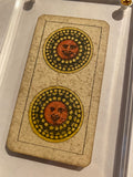 “2 of Coins”-Authentic Antique Tarot Card 1920.  G. Cassini  Brescia