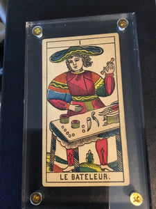 “The Magician”-Historical Antique Hand Painted Tarot Card 1890s