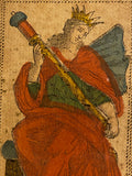 Queen of Wands-Historical Minchiate Tarot Card c.1850