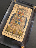 “The Chariot- Historical Antique Hand Painted Tarot Card 1850