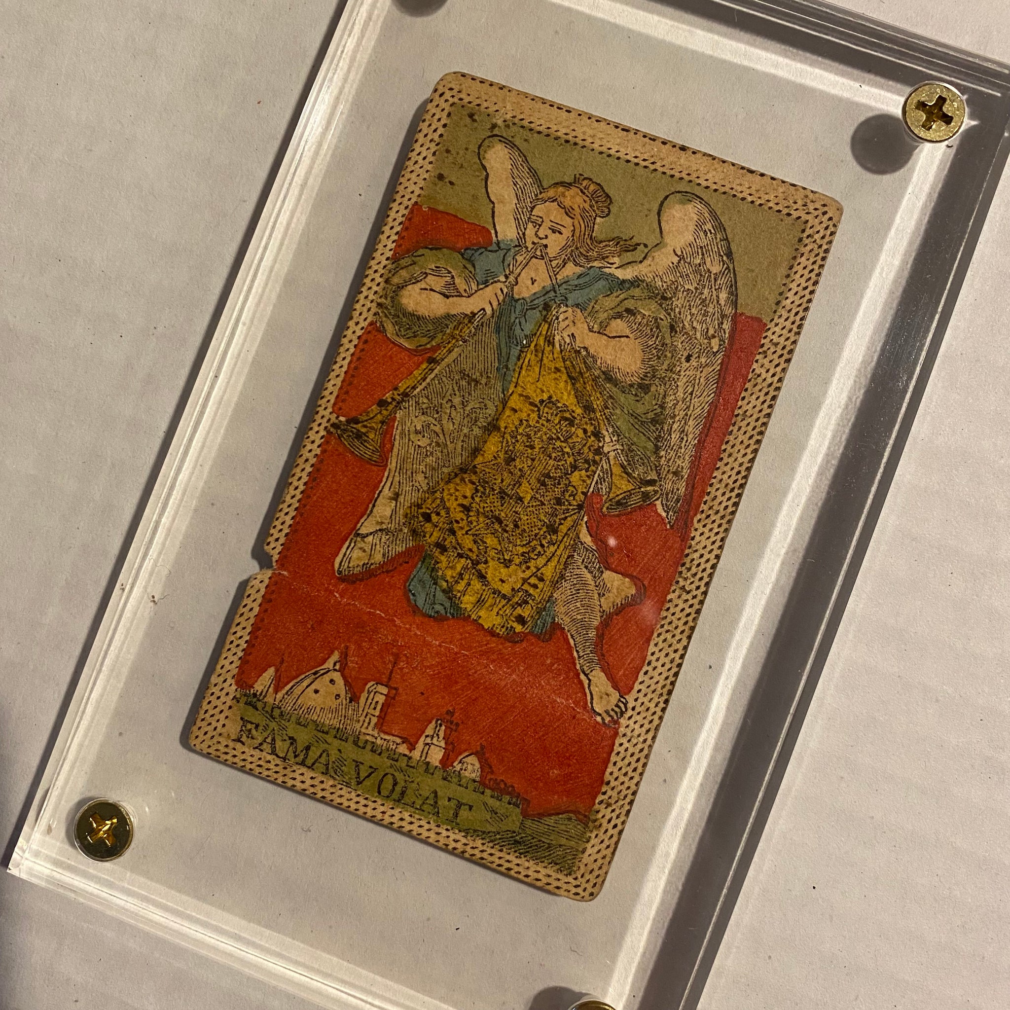 The Trumpet -Historical Minchiate Tarot Card c.1850 – Deviant Moon Inc