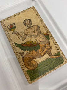 Knight of Cups -Historical Minchiate Tarot Card c.1850