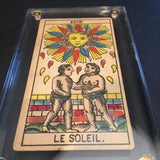 “The Sun”-Original Antique Hand Painted Tarot Card 1890s
