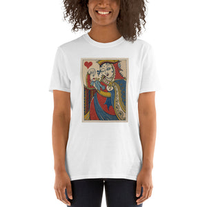 Queen of Hearts- Royal Mischief Playing Cards -Short-Sleeve Unisex T-Shirt