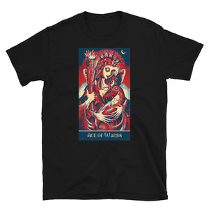 Ace of Wands -Deviant Moon Tarot-POP ALTERED ART Short-Sleeve Unisex T-Shirt